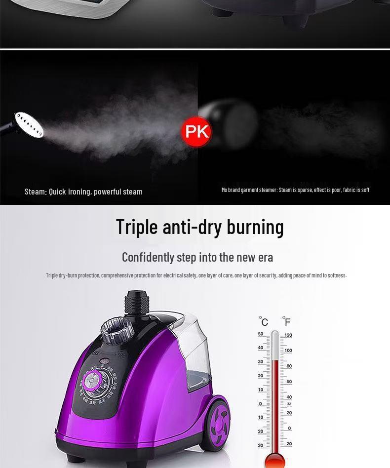 Handheld Vertical Garment Steamer - Anti-scald Folding Design, Fast Heating Electric Clothes Iron