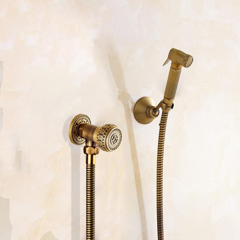 

Tuqiu Биде кран ручной биде распылитель Душевой комплект для унитаза золотая латунная душевая головка Shattaf медный клапан комплект струйный биде кран набор