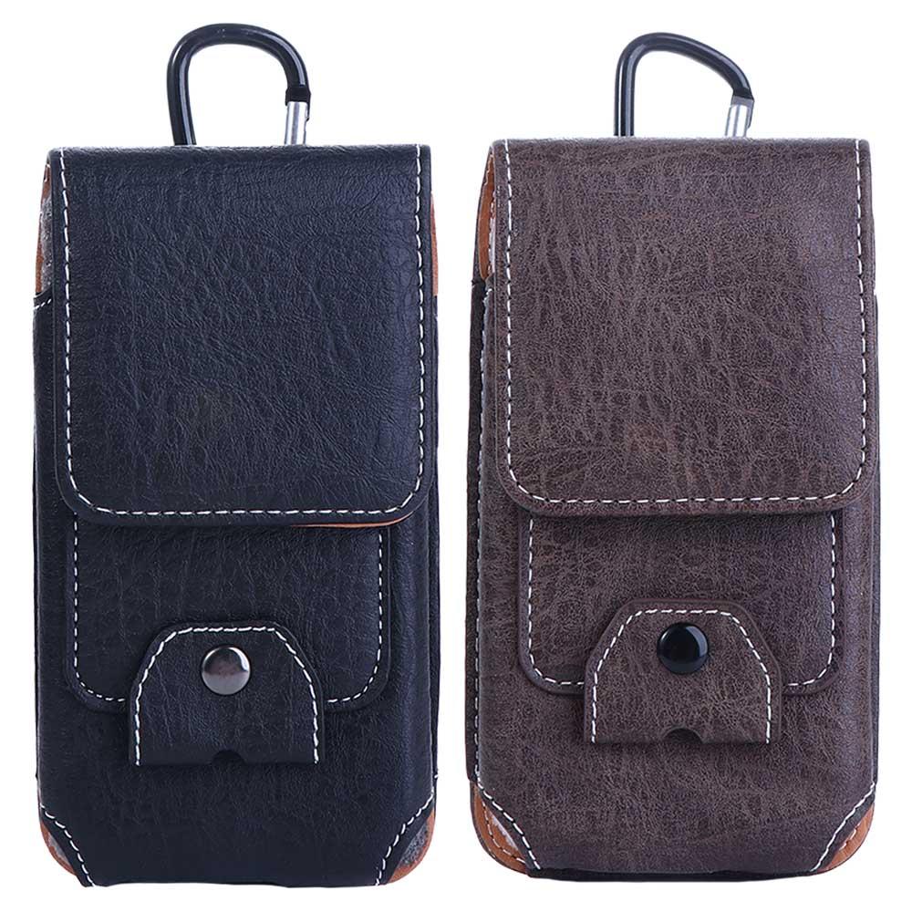 Camping Wallet Pouch Multifunctiona Cards Holder Waist Bag Leather Phone Case Bum Bag Flip Pockets
