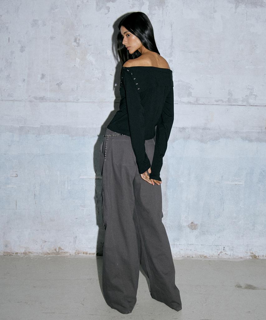 WAARFORWOMAN W1122 Cargo Wide Pants (2 Colors)