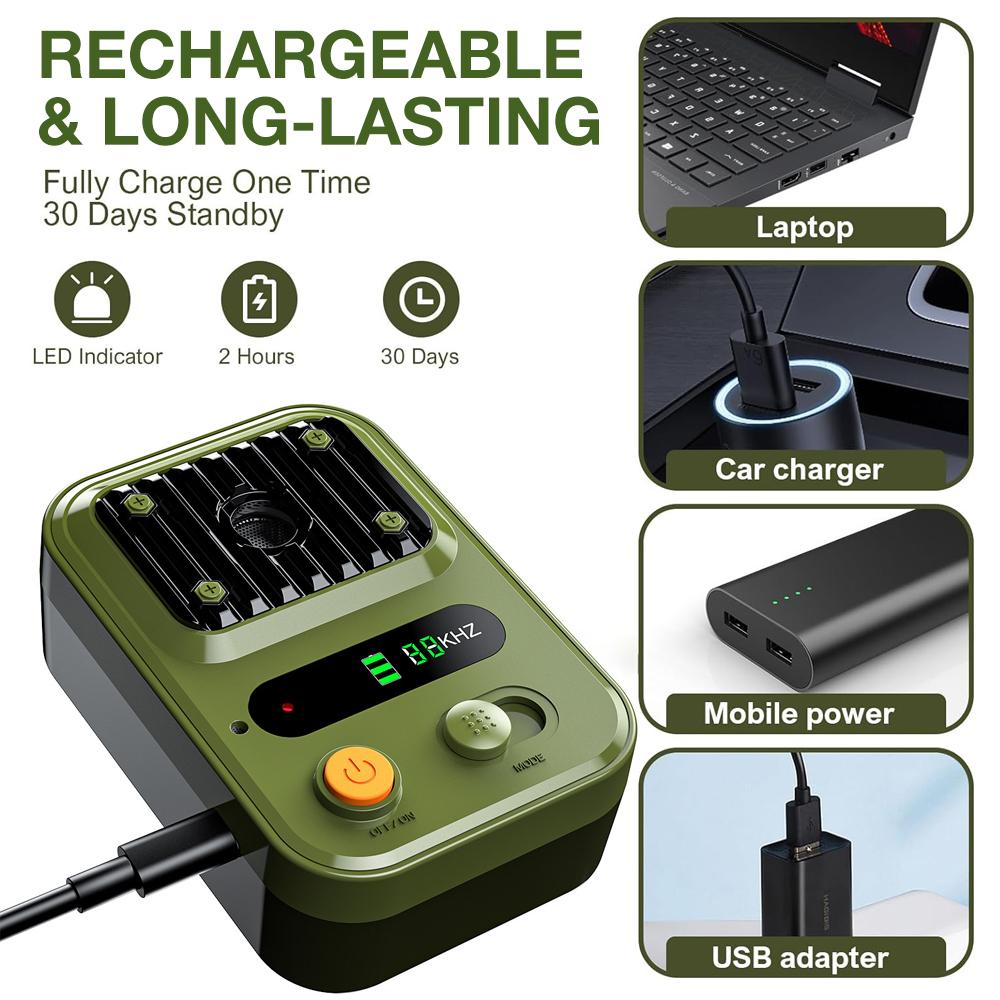 High-Powered Ultrasonic Bark Deterrent Dog Stopper Rechargerable Dog Anti-Barking Device Sonic Barking Deterrent Control