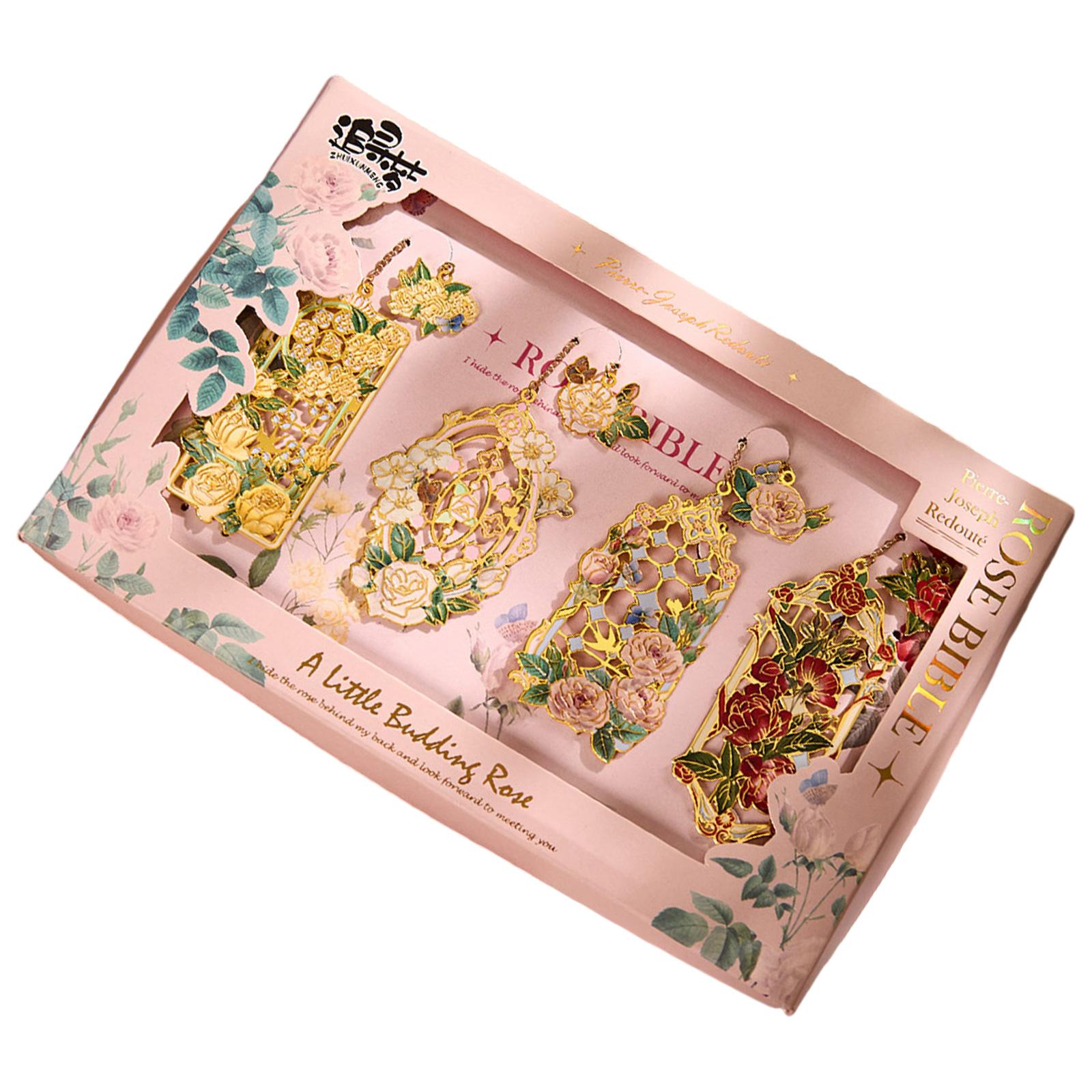 

4 шт. полые закладки-цветы, закладки-подвески в виде цветов, закладки для книг, разделители страниц, подарок учителю