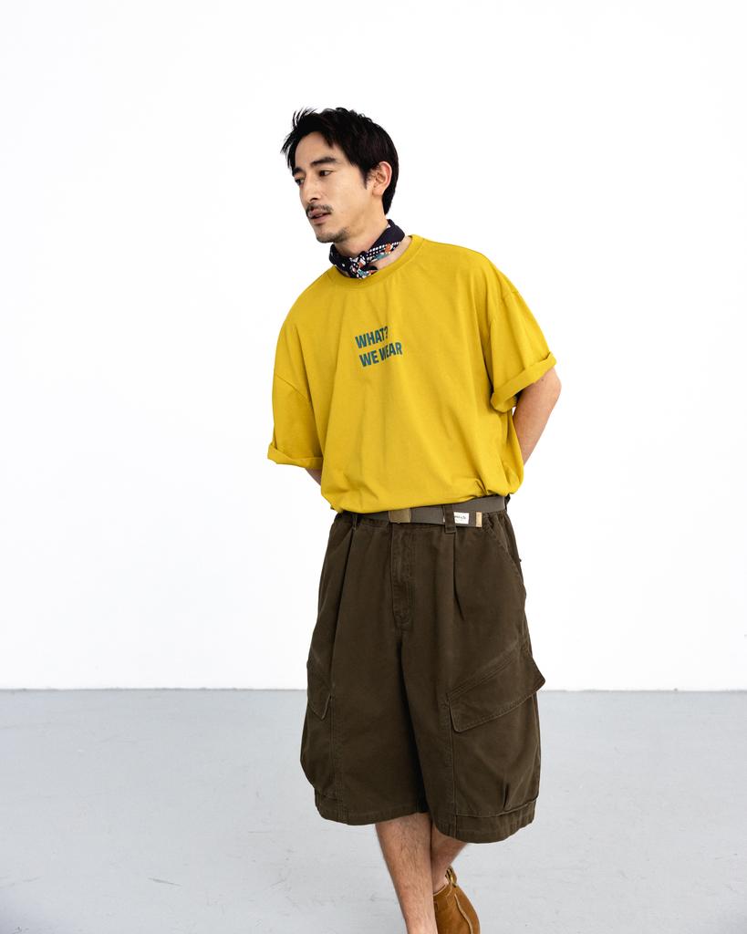 ANGLAN Structural Cargo Half Pants - Khaki
