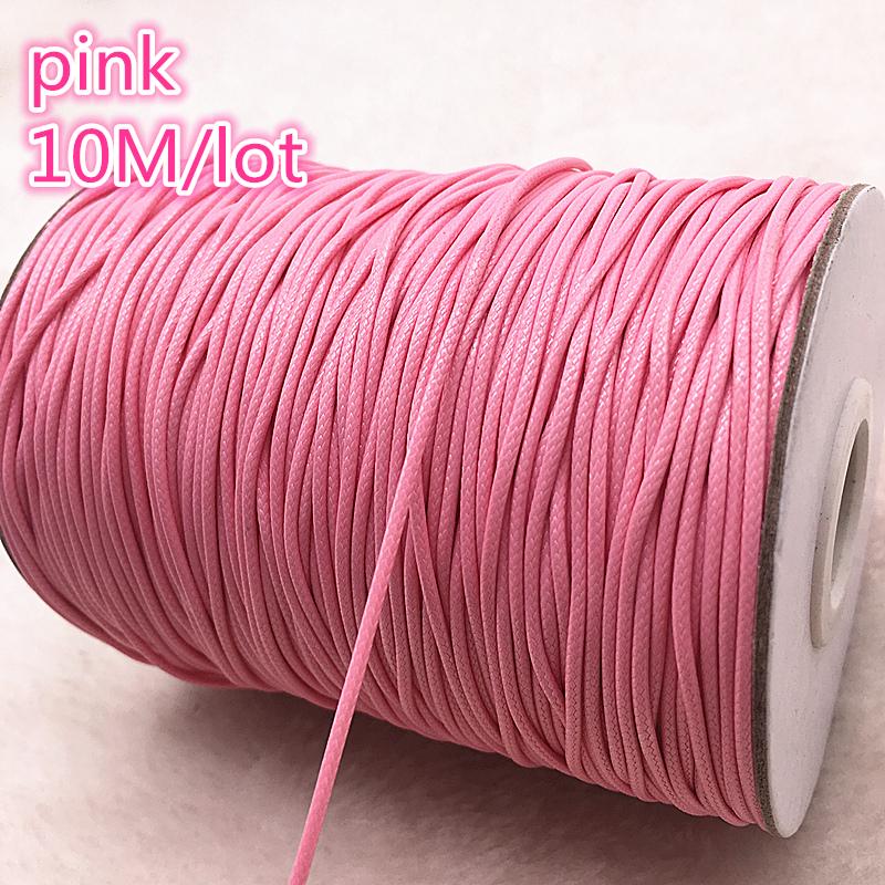 10 meters 1mm Waxed Cotton Cord Waxed Thread Cord String Strap Necklace Rope Bead DIY Jewelry Making For shamballa Bracelet