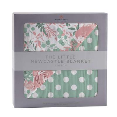 Newcastle Classics Kleine Decke Baumwollmusselin Japanischer Sonnenschutz Klimaschutz Bett Wüstenrose Jade Polka Dot 70 x 70 cm [Original