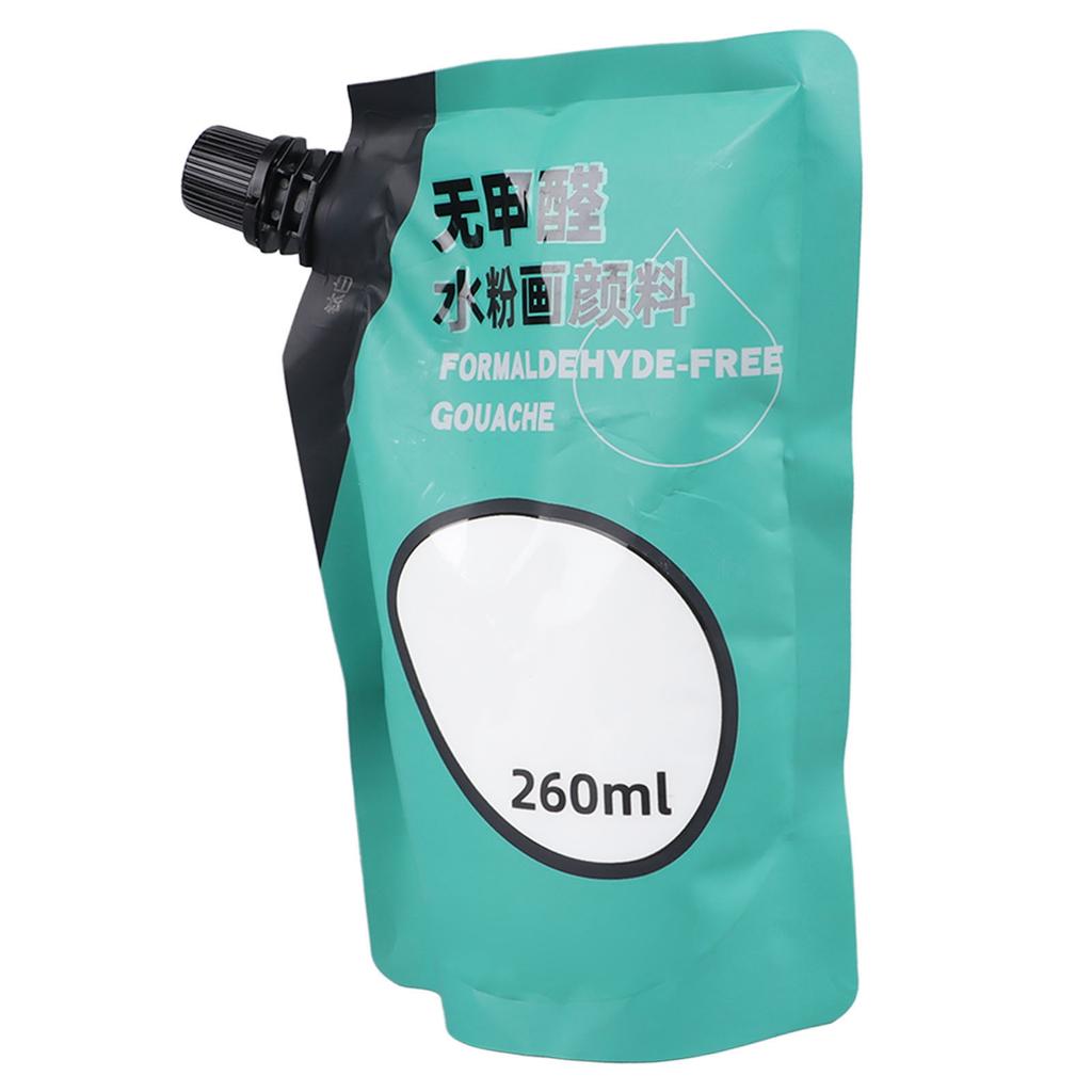 260ml White Gouache Paint Dry Quickly Strong Coverage Water Color Tube for Kids Beginners Artists