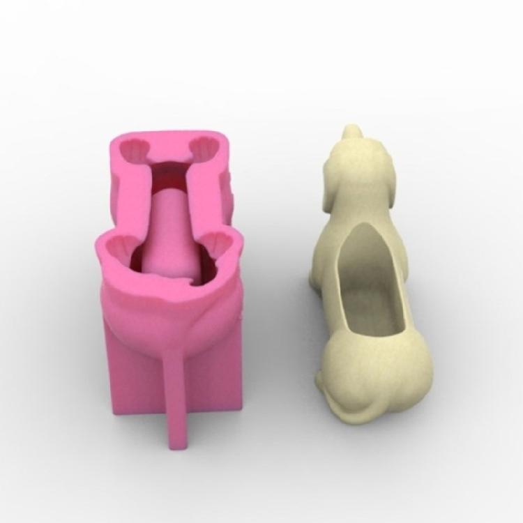 Succulent Vase Moulds Flowerpot Mold Dachshund Dog Shape Plant Pots Mold Pen Storage Holder Moulds for Making Planter