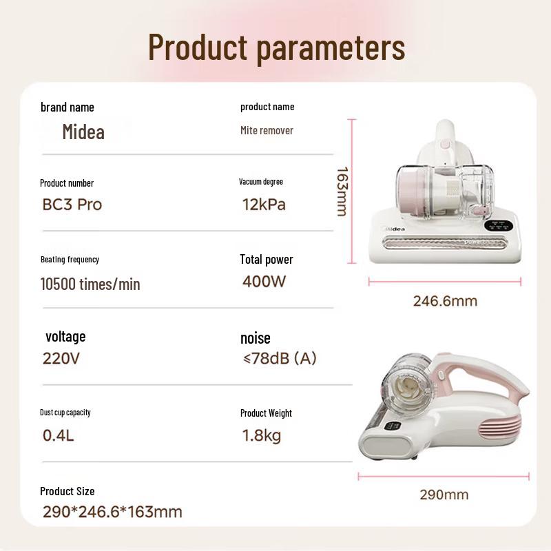 Midea UV Mite Remover Vacuum Cleaner CN plug (adapter included)