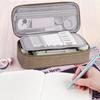 WEMATE Large Capacity Pencil Stylish Zippered Pen Powerful Organization and Gadget Storage Business For Elementary School High School and College