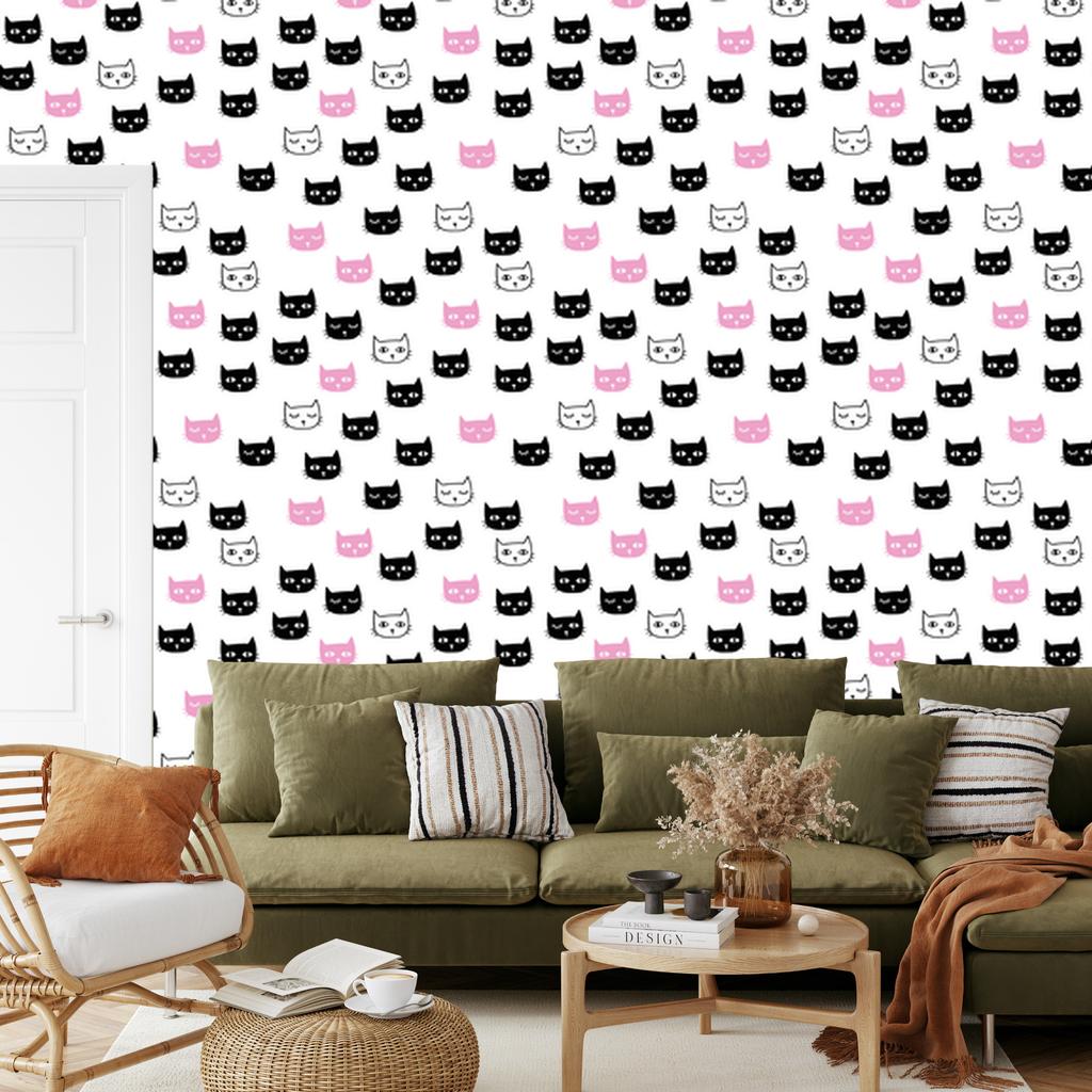 Cats Wallpaper for Living Room and Bedroom 50x1000