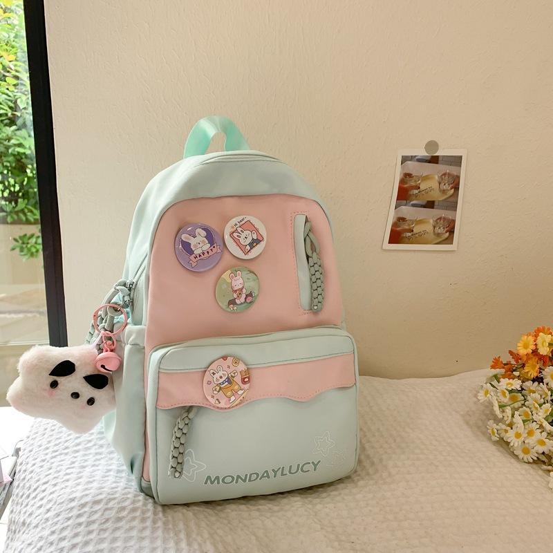 Simple and Versatile Student Backpack Summer New Girls Lightweight Schoolbag College Students Class Outing Backpack