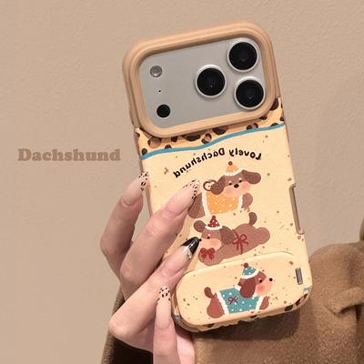 Cartoon Puppy Stand Phone Case for iPhone 17 and iPhone 17 Pro Max