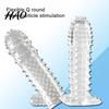 Male Condoms 5Pcs/Set Men External Use Soft Transparent Sexual Stimulation Sex Toy Large Particles Penis Sleeves Spike for Couple