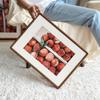 Black Walnut Teak Solid Wood High-End Mortise & Tenon Rounded Corner Photo Frame for Desktop Display