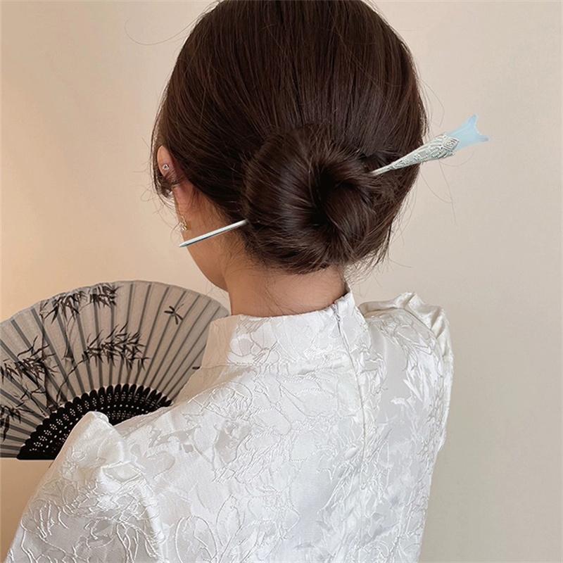 Retro Chinese Style Tassel Hair Clip For Women Hair Stick Pins Flower Handmade Hairpins Charm Jewelry Accessories Hair Ornaments