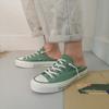 New student one-pedal lazy shoes board shoes retro canvas shoes 116