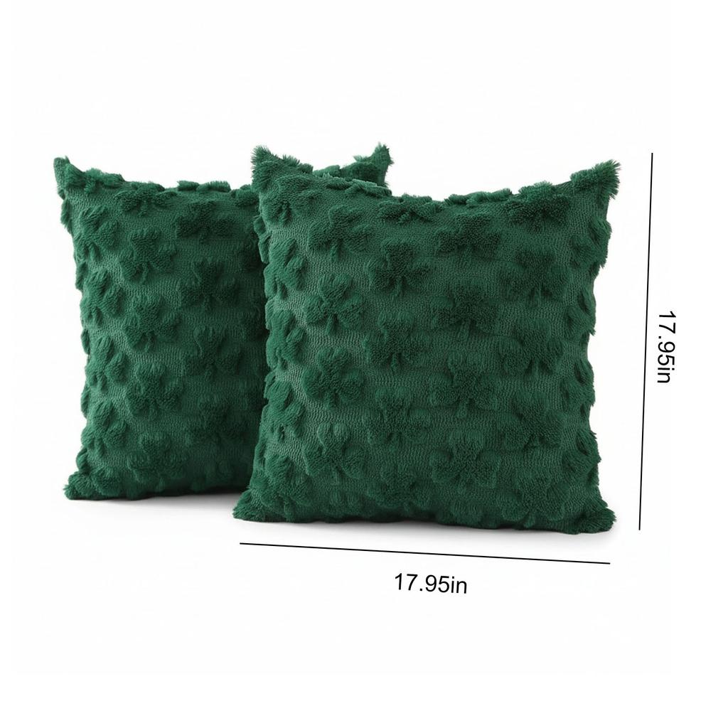 Patricks Day Pillow Cases Green Shamrock 18x18 Inch Set of 2 Throw Pillowcase for March Holiday Home Outdoor Decor