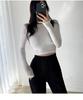 Korean Dongdaemun Trendy Tight Long Sleeve T-shirt: Sexy & Versatile with Big Bust and Waist Display