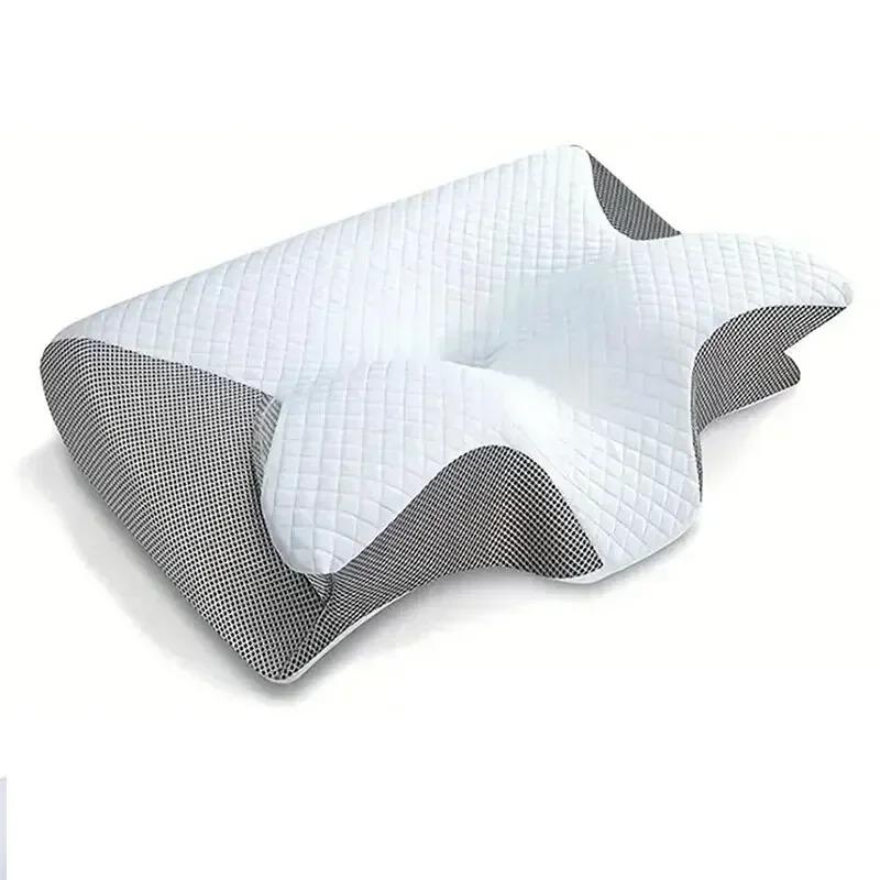 Cervical Spine Butterfly Pillow Horn High Pillow Neck Pillow Deep Sleep Slow Rebound Memory Pillow Neck Pain Support Pillows C