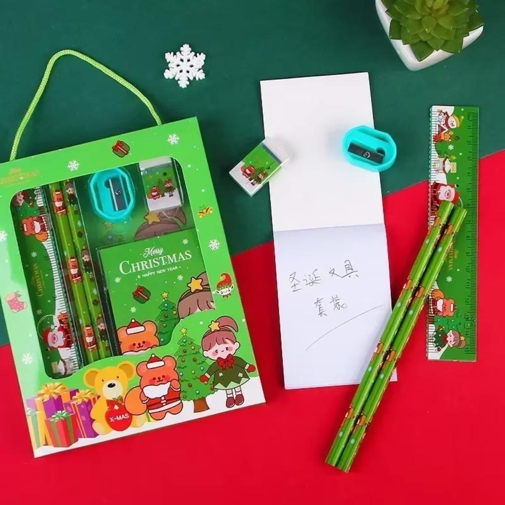 Das Studien-Set Geschenk Vom Weihnachtsmann Stift Schreibwaren-Set Kinder Schüler Bürobedarf Kawaii Preis Geburtstag Neujahr
