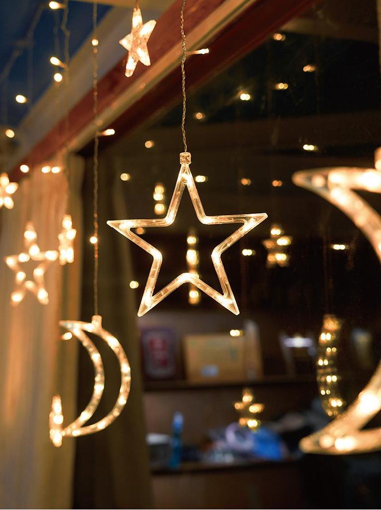 LED Star String Lights: Colorful Flashing Decorations for Bedroom, Party, and Atmosphere Enhancement.