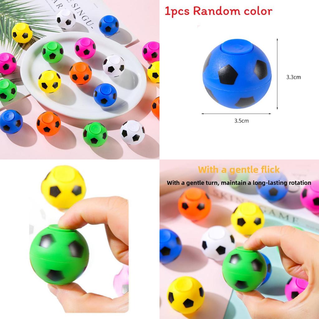 Creative Multi-color Soccer Shaped Plastic Gyro Children Toy For Young Children