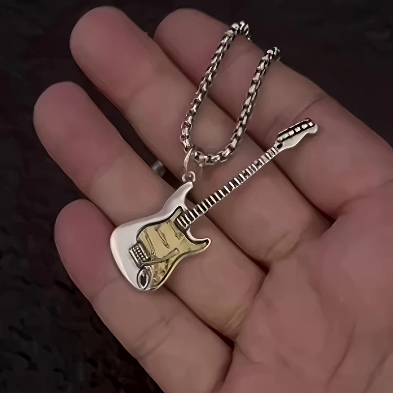 Hip Hop Guitar Necklace Pendant