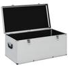 Storage Case Set 3 Pieces Silver Aluminum