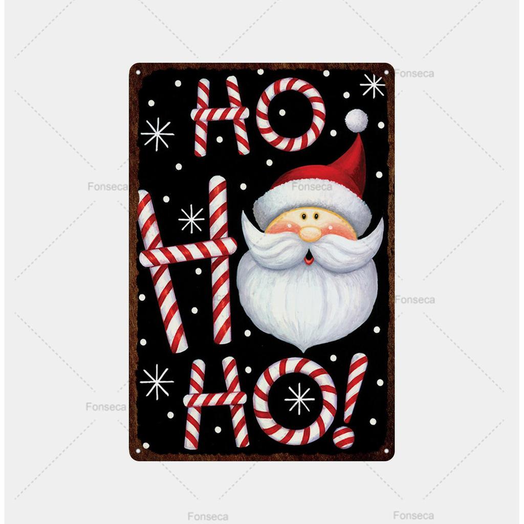 Santa Claus Snow View Metal Sign Vintage Tin Sign Metal Vintage Bar Vintage Wall Decoration Bar Club Metal Poster