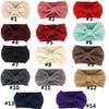Fashion Winter Warm Women Crochet Headband Solid Color Bow Knot Knitted Ear Warmer Headwrap Hair Band #6