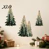 Holiday Wall Hanging Ornaments 3Pcs Wooden Christmas Tree Decor, Winter Snowy Pine Poplar Wood Decorations Sign, Rustic Forest Mounted for Xmas