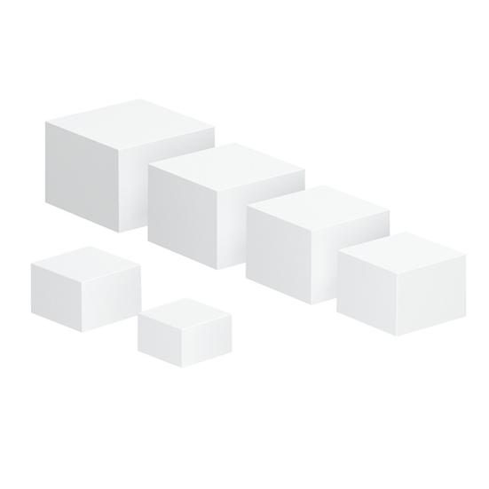 6Pcs Buffet Risers Food Display Risers Multipurpose Stackable Display Stand Cube Box Nesting Riser with Hollow Bottoms