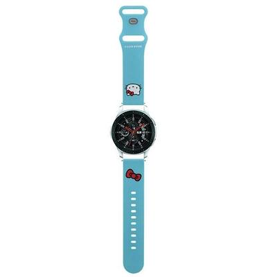 Hello Kitty Universal Strap Hkuwlschblb Silicone Kitty Head Blue/Blue 22Mm