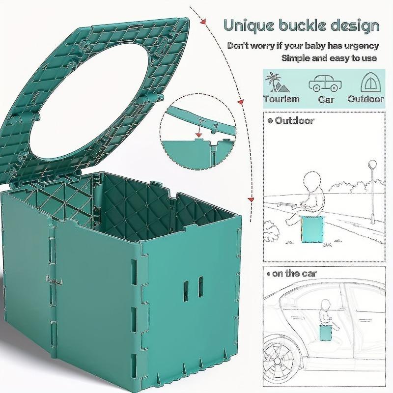 1pcs Car Foldable Toilet Portable Travel Potty for Adults Kids Leak-Proof Design Lightweight Commuting Camping Toilet Seat