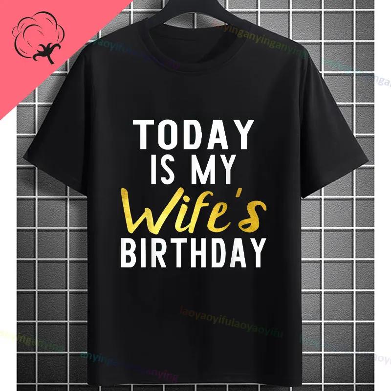 Moglie Felice Vita Felice Slogan Divertente Modello Maglietta Puro Cotone Girocollo Casual Manica Corta Magliette Per Unisex Stile Umoristico T-shirt