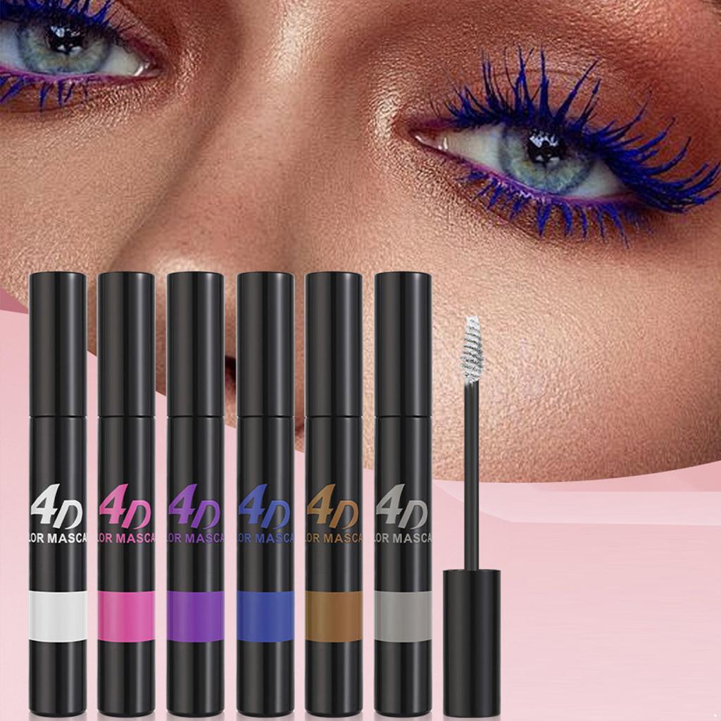4D Mascara for Long Lengthening and Volumizing Effect Highly Pigmented Black Waterproof Formula No Smudging No Flaking Non Clumping