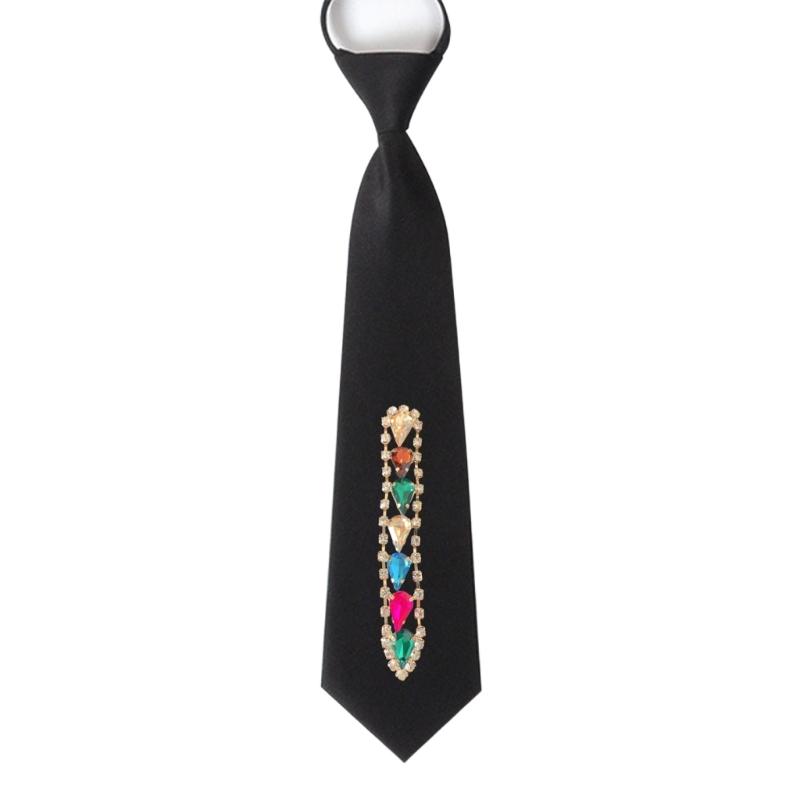 

No Tie Polyester Necktie For Men And Women Lightweight Practical Unisex Accessory For Office Or Casual Outfits 1 чёрный