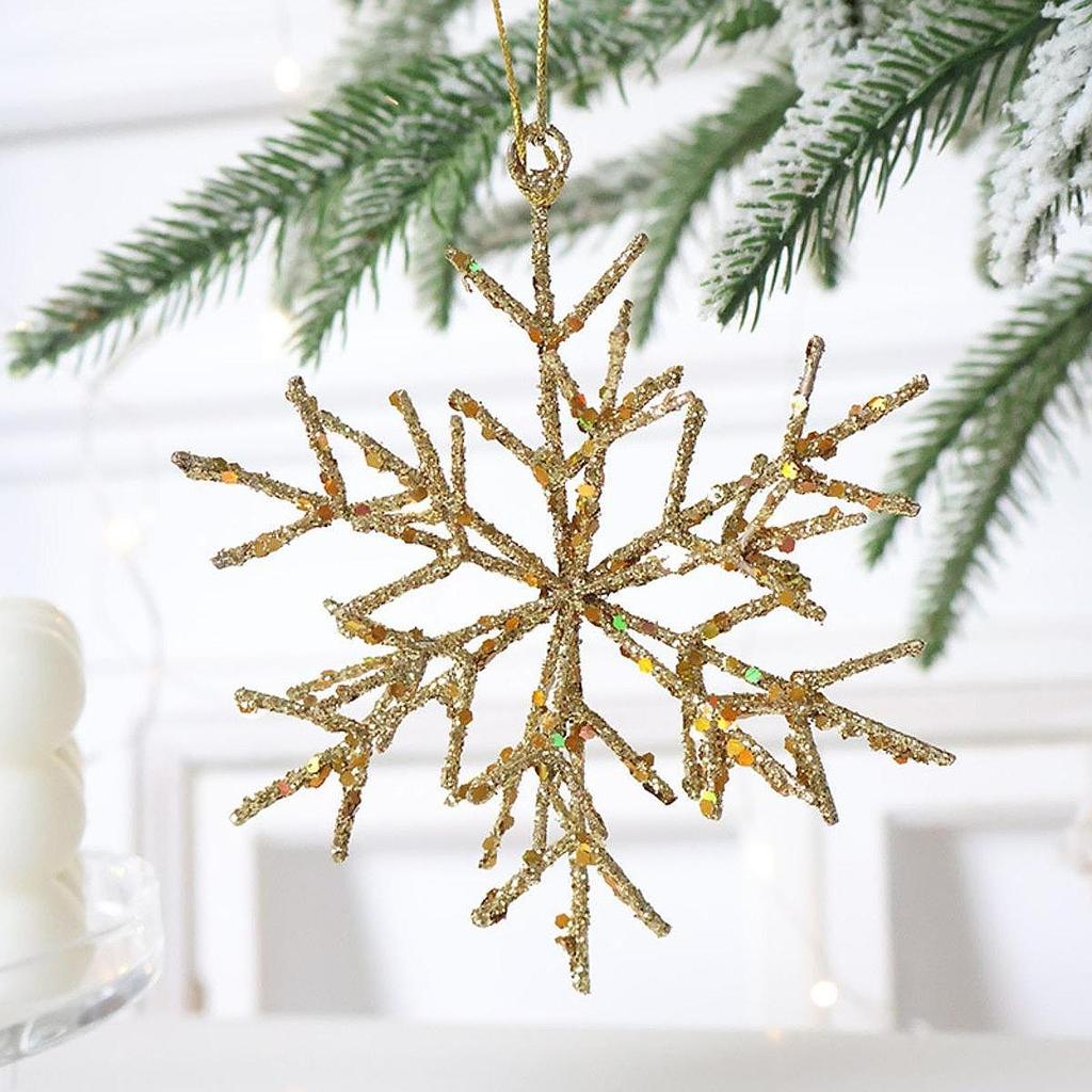 Snowflakes Hanging Ornaments Holiday Display Christmas Decoration Accessories Classic Funny Lightweight Photo Props 10x12.5cm