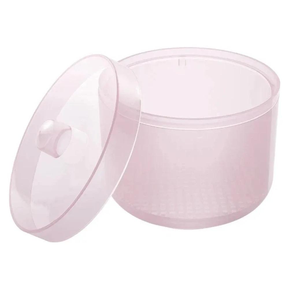 Professional Plastic Nail Art Drill Bits Sterilizer Pink with Lid Nail Art Disinfection Box Manicure Storage Case Manicure Tools
