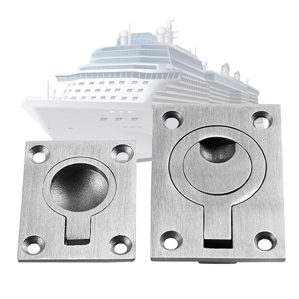 Marine Boat Deck for Hatch Door Knob Handle Flush Pull Slam for Latch Lock Round Ring Handle for Cars Yacht RV