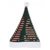 White Fur Trim Santa Caps Shiny Stripes Festive Headwear Classic Christmas Hats  Holiday