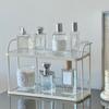 Transparent Double Layer Storage Rack Desktop Cosmetic Storage Rack Accessories Organizer for