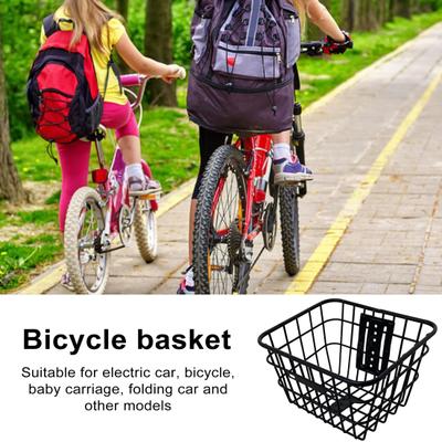 Front Bike Basket with Screws Large Capacity Strong Load-bearing Rustproof Mountain Road Bicycle