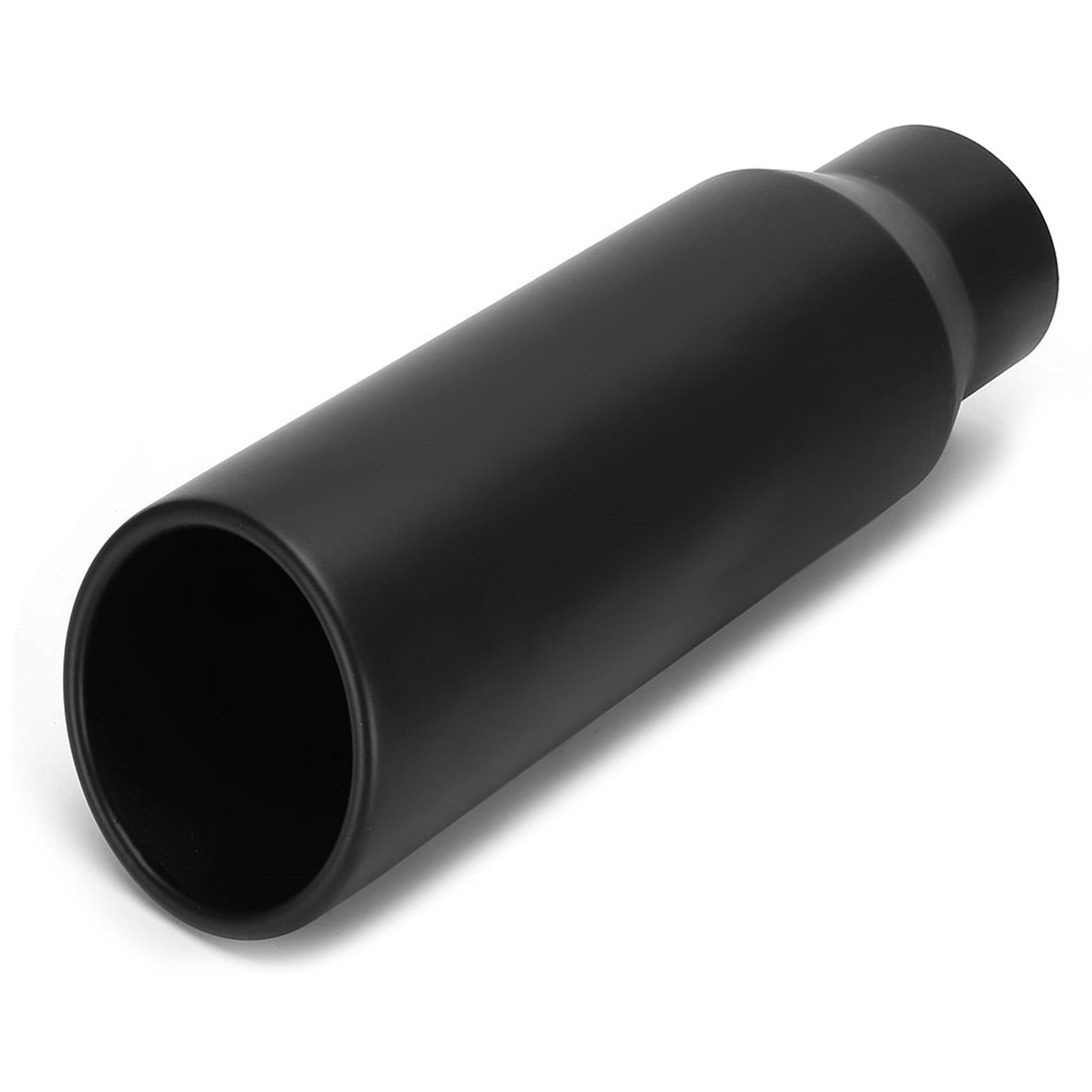 

Car Exhaust Pipe Stainless Steel 80mm 3.1in Inlet 102mm 4in Outlet Universal Tail ThroatBlack Black чёрный