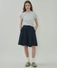MOTT Button Wide Half Pants - Navy