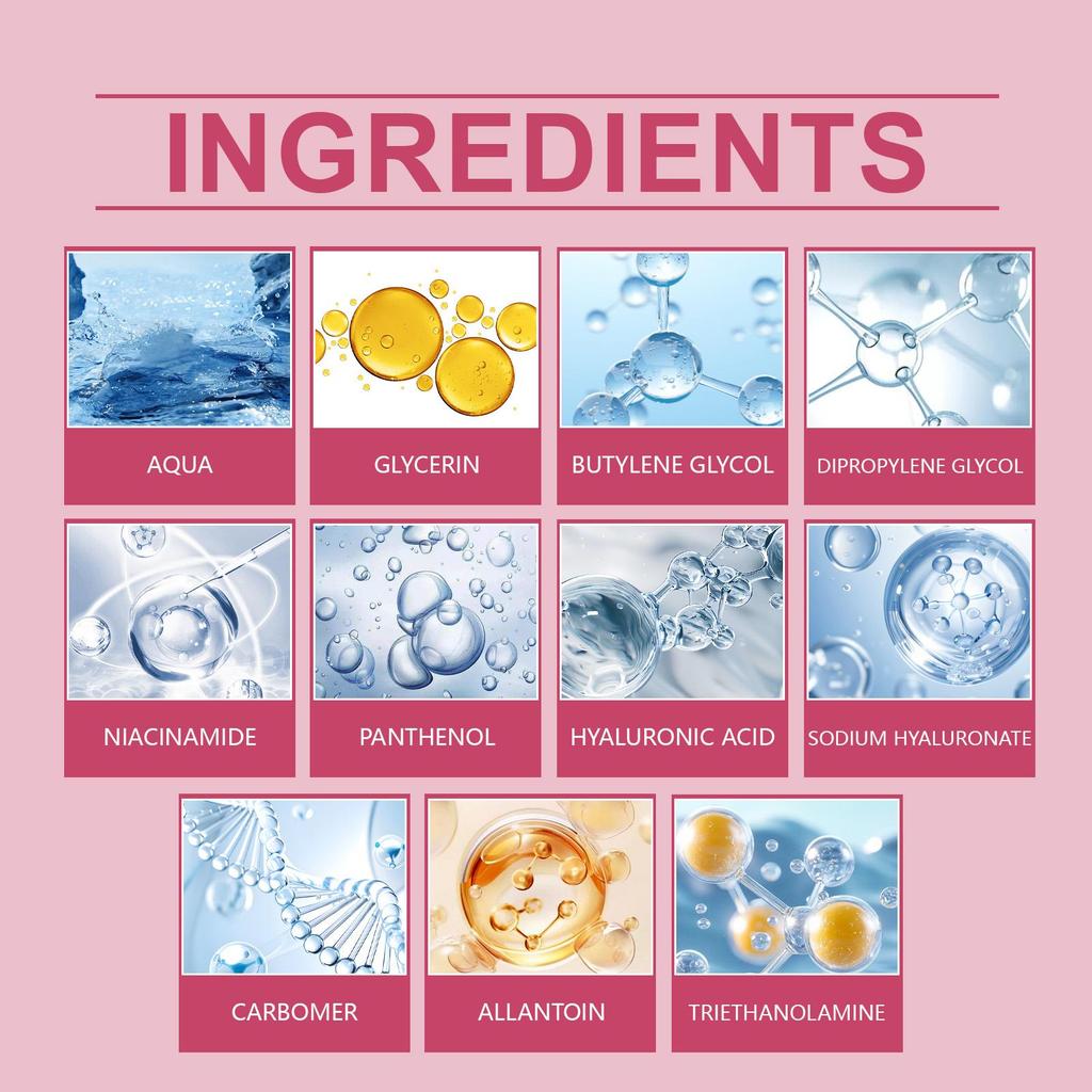 Nicotinamide Moisturizing Essence: Nourishes facial skin, promotes absorption, and provides gentle skincare.