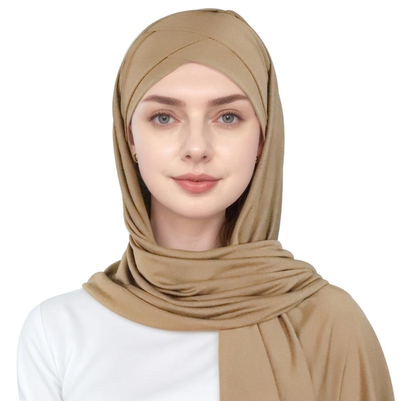 Fashion Scarf Solid Color Women's Headscarf Accessory Comfortable Stretchable Fabric For Outdoor Travel
