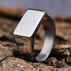 Minimalist Titanium Steel Ring Fashionable Rectangle Mirror Polish Small Niche Jewelry for Women Men