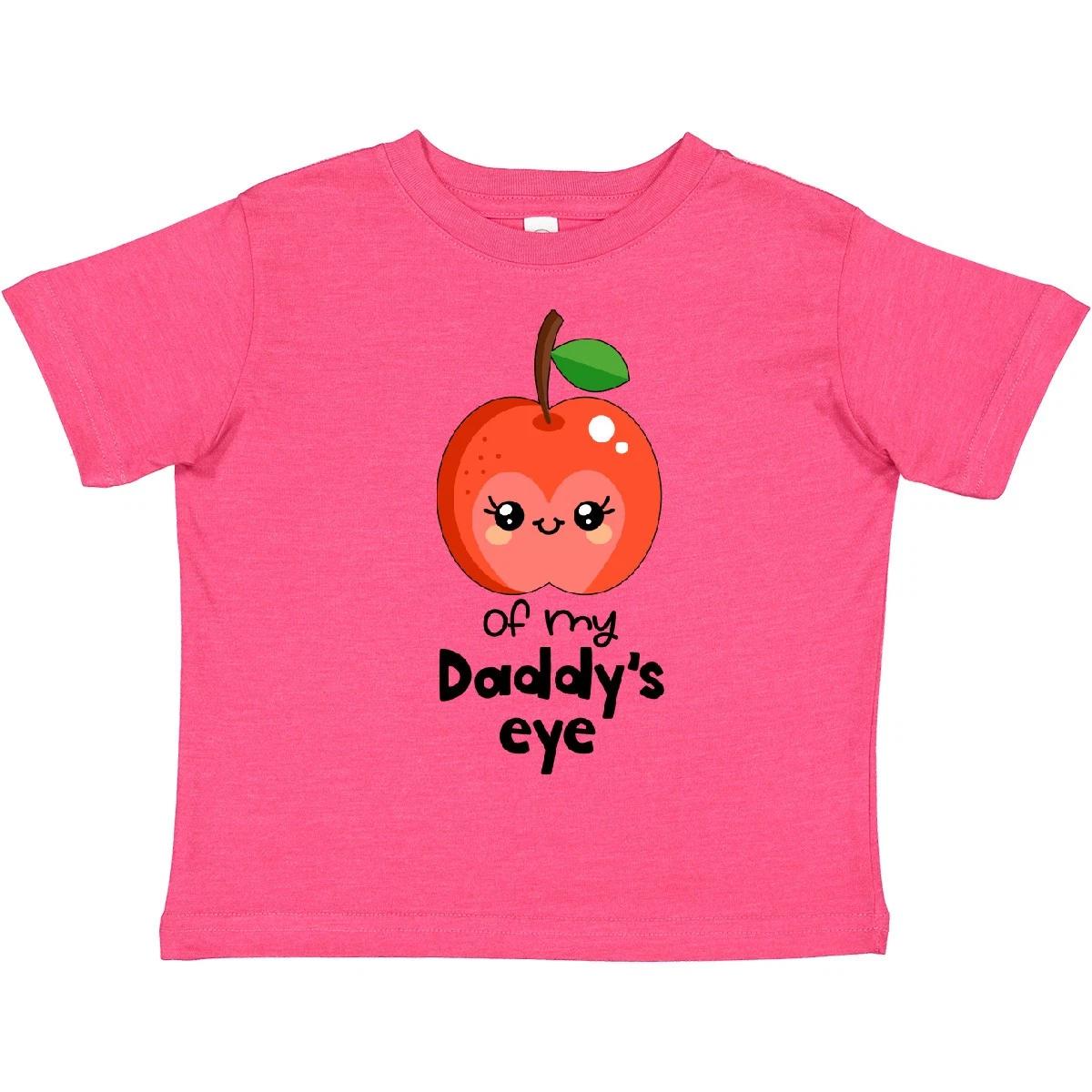 Inktastic Apple Of My Daddy s Eye Cute Red Apple Toddler T-Shirt Children Daddy 160