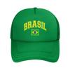 Brazil Brazilian Flag Casquette  Unisexs Womens Outdoor Hats  Adjustable Snapback Hat Casual Baseball Caps